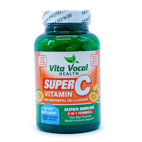 Super C Vitamin with Andrographis, Zinc & Elderberry – 120 Vegetarian Capsules