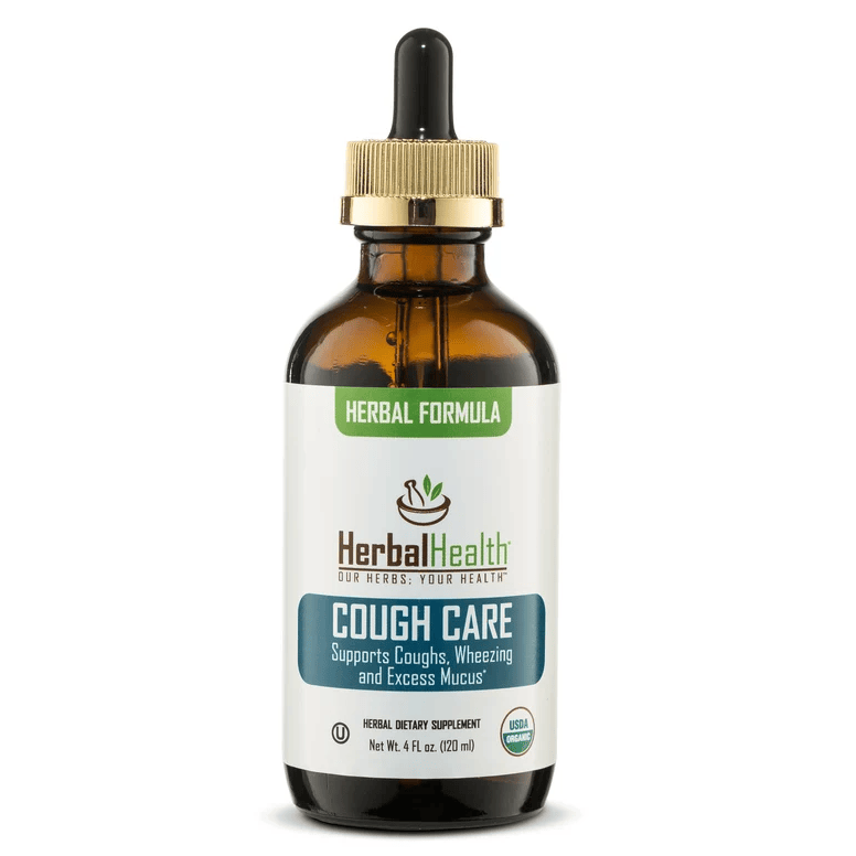Herbal Health Cough Care – Organic Herbal Respiratory Support for Coughs, Wheezing & Excess Mucus, 4 fl. oz. (120 ml)