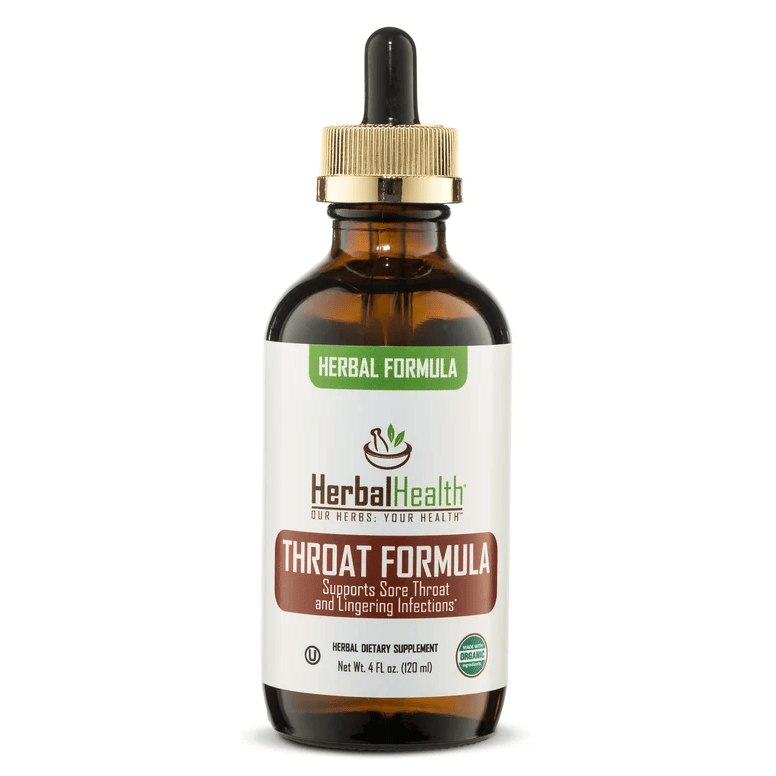 Herbal Health Throat Formula – Organic Usnea Herbal Support for Sore Throat & Respiratory Wellness, 4 fl. oz. (120 ml)