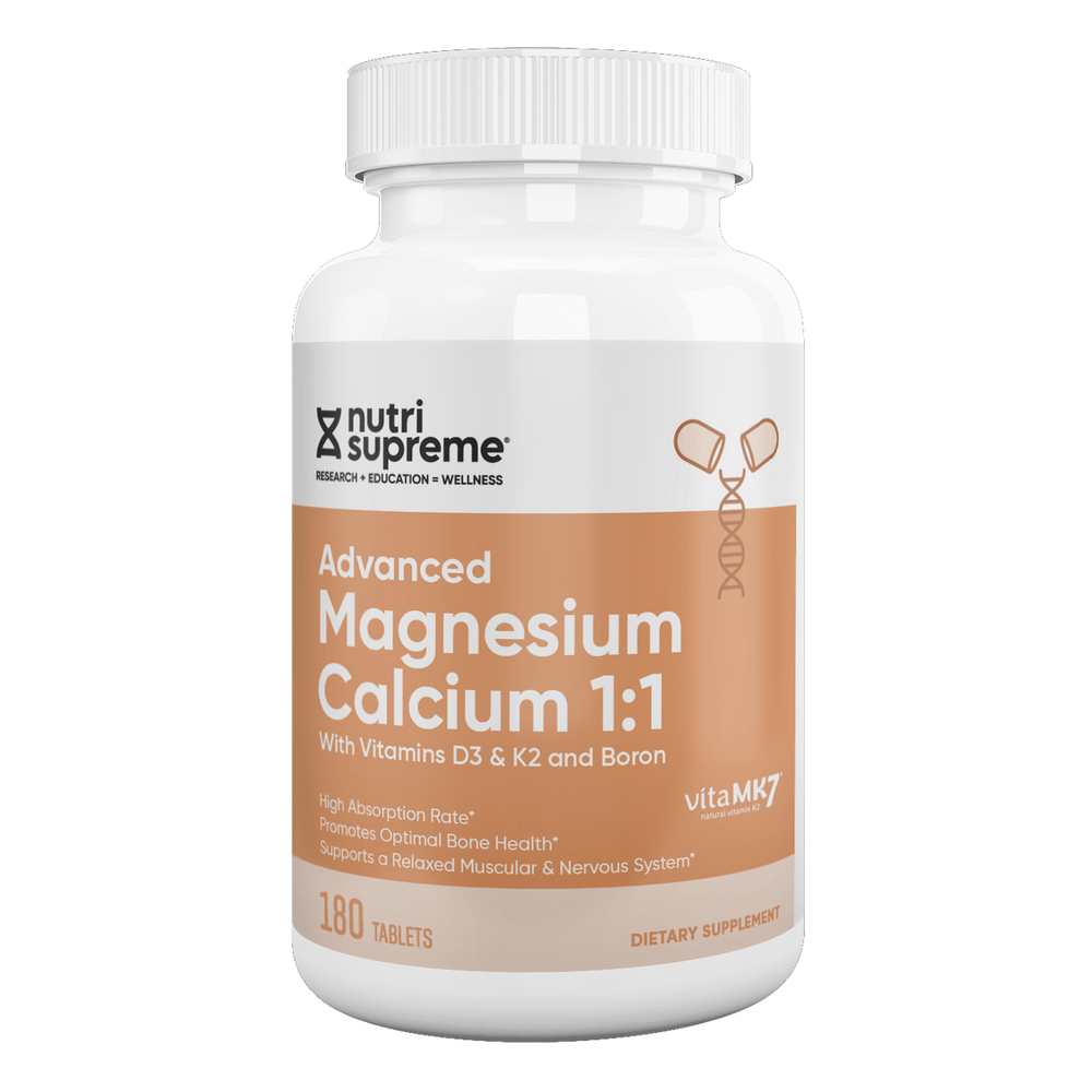 Advanced Magnesium Calcium 1:1 – With Vitamins D3 & K2 and Boron