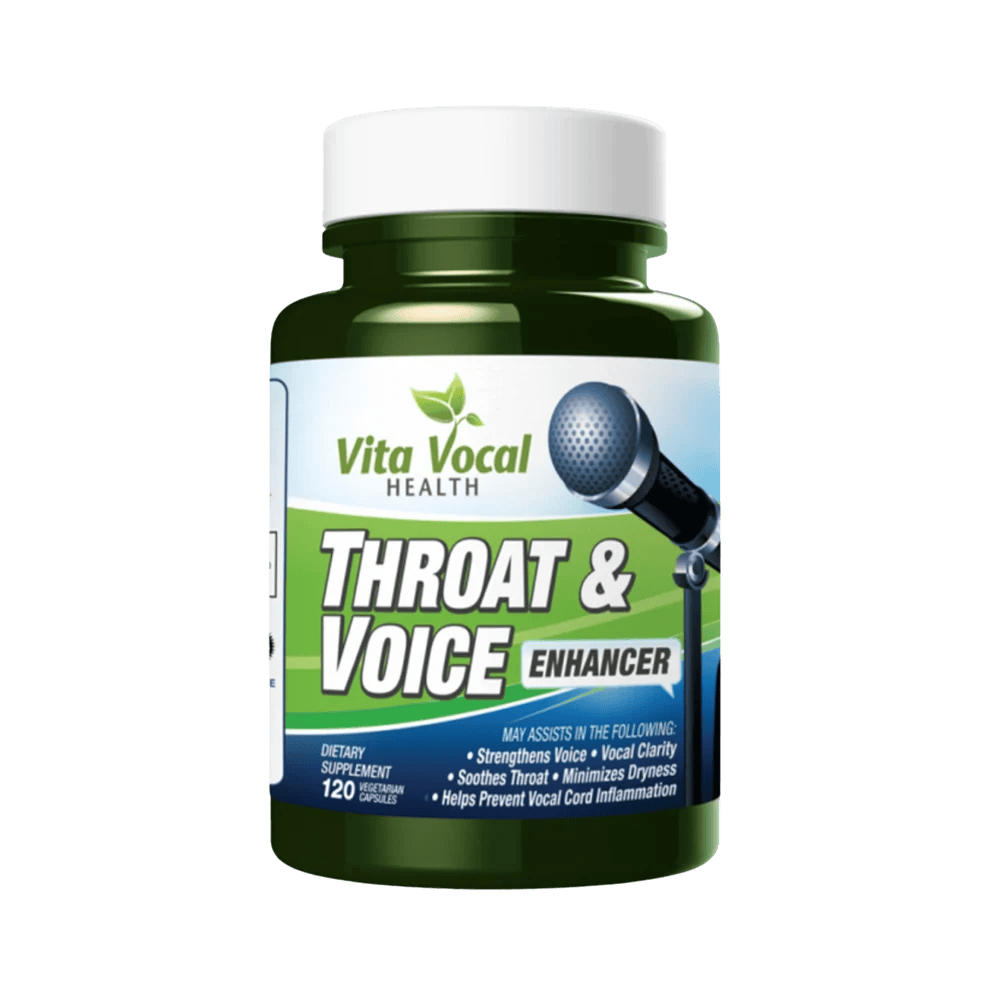 Vita Vocal Health Throat & Voice Enhancer – Natural Vocal Clarity, Throat Soothe & Voice Strength Formula, 120 Vegetarian Capsules