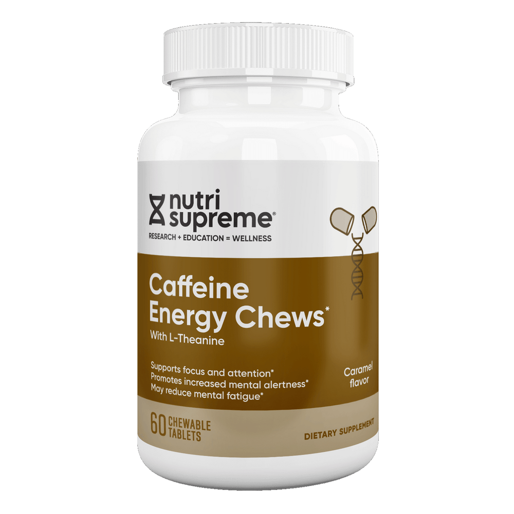 Caffeine Energy Chews With L-Theanine – Caramel Flavor