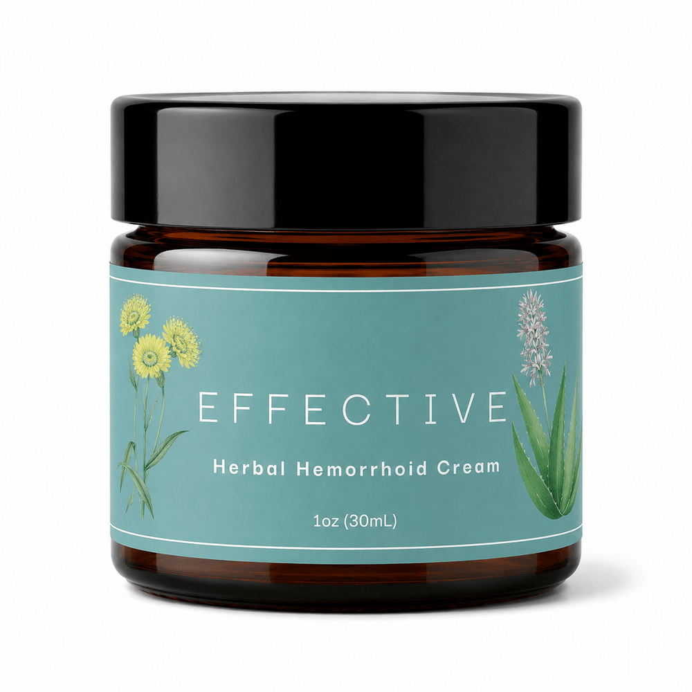 EFFECTIVE – Herbal Hemorrhoid Cream, All-Natural Relief from Hemorrhoids (1 oz / 30 ml)
