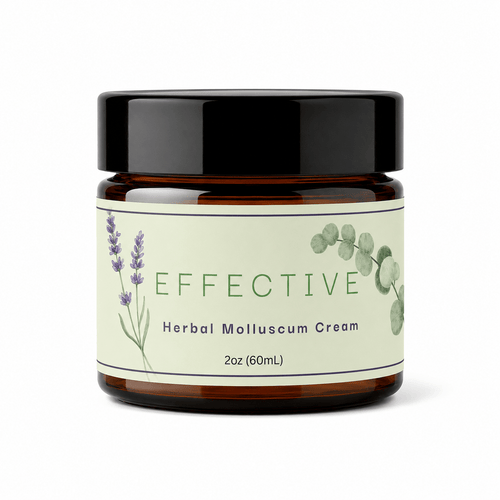 EFFECTIVE – Herbal Molluscum Cream, All-Natural Relief from Molluscum (2 oz / 60 ml)