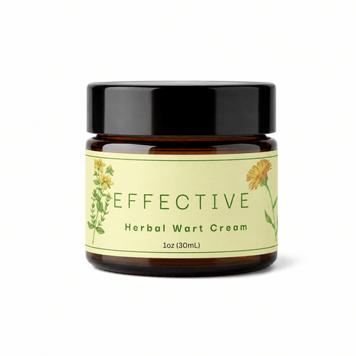 EFFECTIVE – Herbal Wart Cream, All-Natural Relief from Warts (1 oz / 30 ml)