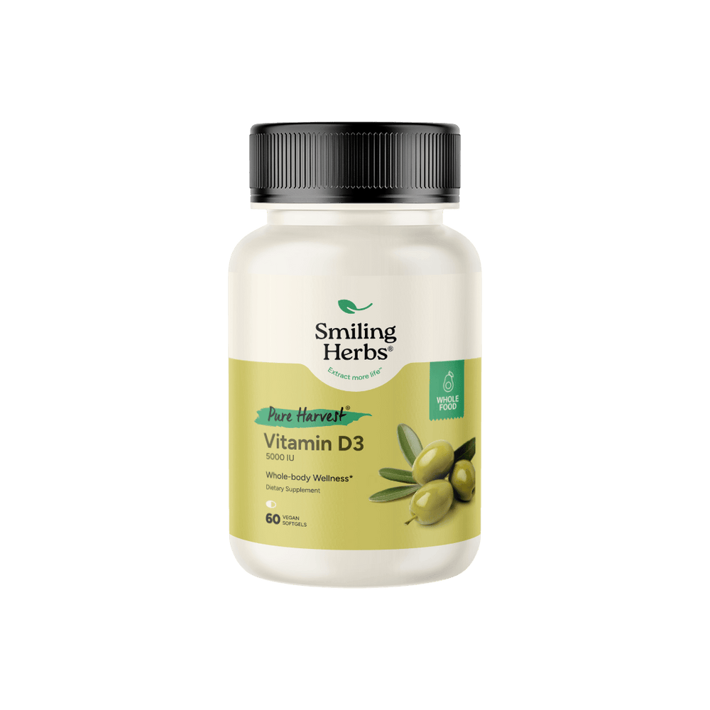 Pure Harvest Vitamin D3 5000 IU – Plant-Based D3 from Pine Tree, Whole-Body Wellness