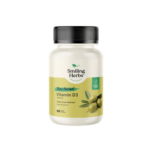 Pure Harvest Vitamin D3 5000 IU – Plant-Based D3 from Pine Tree, Whole-Body Wellness