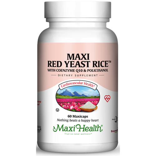 Maxi Health Red Yeast Rice™ – with Coenzyme Q10 & Policosanol | Cardiovascular Health (60 Capsules)