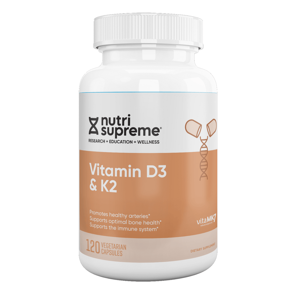 Vitamin D3 & K2 – 5,000 IU D3 with VitaMK7® 180 mcg for Bone & Artery Health