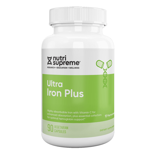Ultra Iron Plus – Ferrochel® Chelated Iron with Vitamin C, B6, Methylfolate & B12