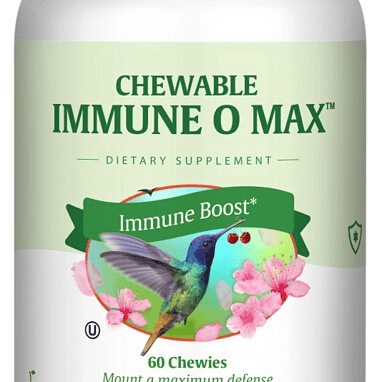 KiddieMax Chewable Immune O Max™ – Children’s Immune Boost Formula, Natural Cherry Flavor, 60 Chewable Tablets