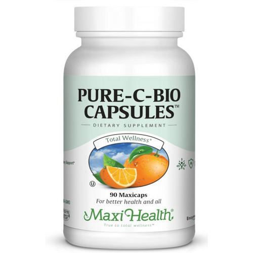 Maxi Health Pure-C-Bio Capsules™ – Vitamin C 300mg + Lemon Bioflavonoids 400mg (90 Capsules)