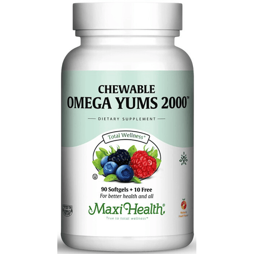 Chewable Omega Yums 2000™ – Fish Oil Softgels for Kids & Adults, Fruity Burst Flavor