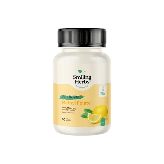 Pure Harvest Methyl Folate 1mg – Active Bioavailable Folate for Brain & Mood