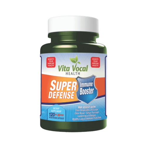 Vita Vocal Health Super Defense Immune Booster – Cold & Cough Support Formula, 150 Vegetarian Capsules