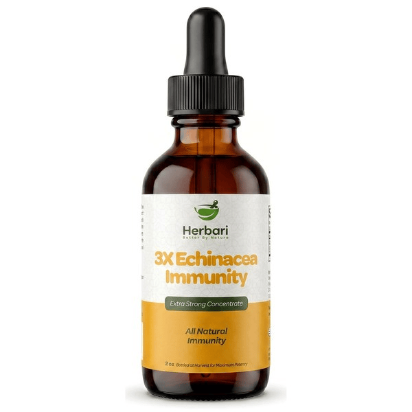 3X Echinacea Immunity – Triple Strength All Natural Immune Support (2 fl oz / Extra Strong Concentrate)