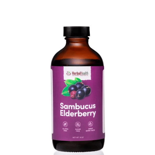 Herbal Health Sambucus Elderberry – Daily Immune Support Liquid Tonic, Gluten-Free, Sugar-Free, 8 fl. oz.