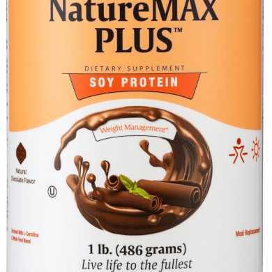 Maxi Health NatureMAX Plus™ – Soy Protein Meal Replacement, Natural Chocolate Flavor, Weight Management, 1 lb. (486g)