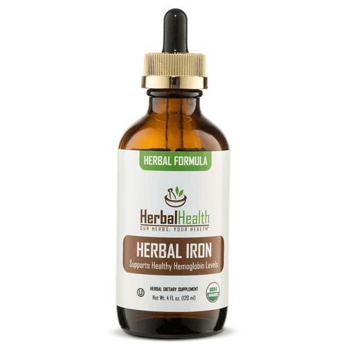 Herbal Health Herbal Iron – Organic Herbal Formula for Healthy Hemoglobin & Iron Levels, 4 fl. oz. (120 ml)