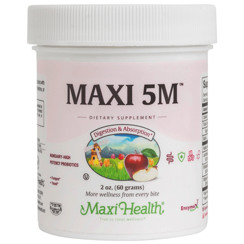 Maxi Health Maxi 5M™ – High Potency Probiotic Powder with Apple Pectin & Biotin (2 oz / 60g)